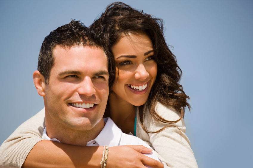 couple smiling