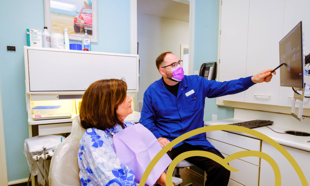 Doctor with patient